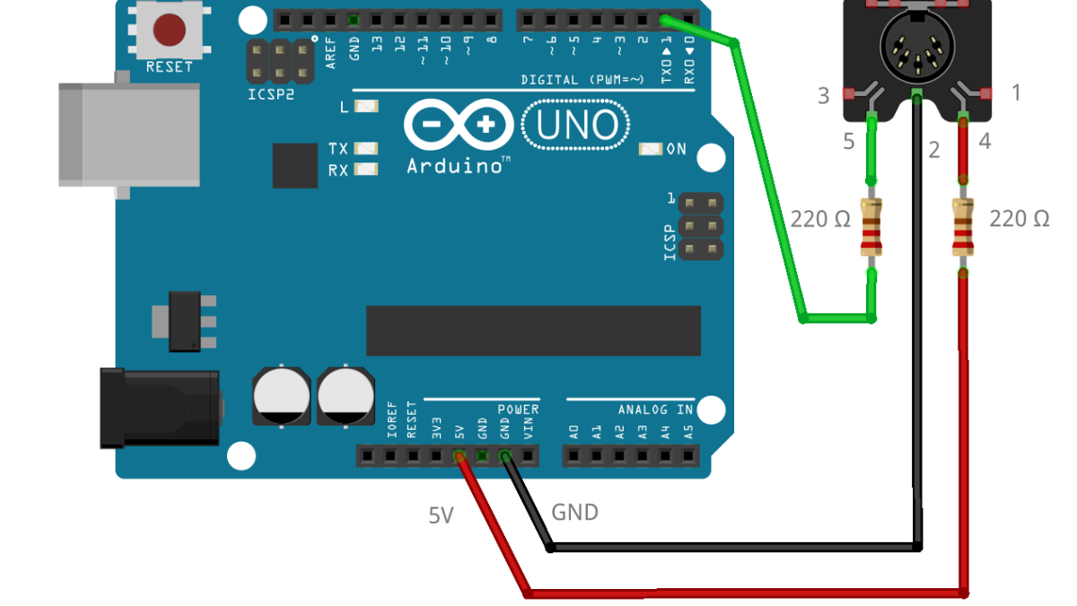 MIDI out for Arduino